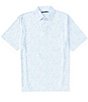Color:Bright White - Image 1 - Short Sleeve Performance Mini Floral Printed Polo