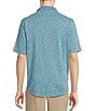 Color:Teal - Image 2 - Short Sleeve Solid Coatfront Shirt