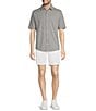 Color:Grey - Image 3 - Short Sleeve Solid Heather Coat Front Shirt