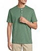 Roundtree & Yorke Solid Cloud Short Sleeve Henley Shirt - Image 1