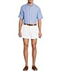 Roundtree & Yorke Short Sleeve Solid Linen Blend Button Front Sport Shirt - Image 3
