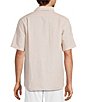 Roundtree & Yorke Short Sleeve Solid Linen Blend Button Front Sport Shirt - Image 2