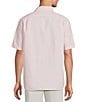 Roundtree & Yorke Short Sleeve Solid Linen Blend Button Front Sport Shirt - Image 6