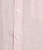 Roundtree & Yorke Short Sleeve Solid Linen Blend Button Front Sport Shirt - Image 4