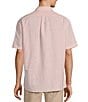 Color:Light Coral - Image 2 - Short Sleeve Solid Linen Blend Sport Shirt