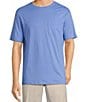Roundtree & Yorke Short Sleeve Solid Pocket Crew T-Shirt, Color:Blue - Image 1