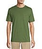 Color:Army Green - Image 1 - Short Sleeve Solid Pocket Crew T-Shirt