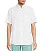 Color:White - Image 1 - Short Sleeve Solid Seersucker Sport Shirt