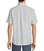 Color:White - Image 2 - Short Sleeve Space Dye Plaid Seersucker Sport Shirt