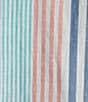 Color:White - Image 4 - Short Sleeve Stripe Linen Blend Camp Shirt
