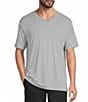 Roundtree & Yorke Short Sleeve Striped V-Neck Knit Shirt - Image 5