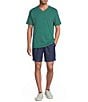 Roundtree & Yorke Short Sleeve Striped V-Neck Knit Shirt - Image 3