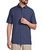 Roundtree & Yorke Short Sleeve Textured Solid Sport Shirt - Image 1