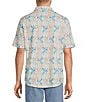Roundtree & Yorke Short Sleeve Tile Print Button Front Shirt - Image 2