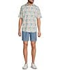 Roundtree & Yorke Short Sleeve Tile Print Button Front Shirt - Image 3