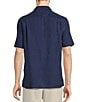 Color:Blue - Image 2 - Short Sleeve Tonal Paisley Texture Polynosic Jacquard Sport Shirt