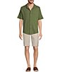 Roundtree & Yorke Short Sleeve Waffle Coatfront Shirt - Image 3