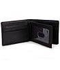 Color:Black - Image 3 - Slim Nappa Leather Winged Bifold Wallet