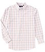 Color:White - Image 1 - Soft Touch Long Sleeve Multi Gingham Button Down Shirt