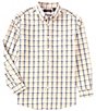 Color:Irish Cream - Image 1 - Soft Touch Long Sleeve Plaid Button Down Shirt