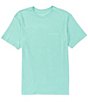 Color:Mint Heather - Image 1 - Soft Washed Short-Sleeve Solid Pocket Crew Tee