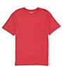 Color:Bright Red Heather - Image 1 - Soft Washed Short Sleeve Solid Pocket Crew Tee