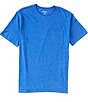 Color:Blue Heather - Image 1 - Soft Washed Short Sleeve Solid Pocket Crew Tee