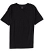 Color:Black - Image 1 - Soft Washed Short Sleeve V-Neck Tee