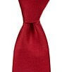 Roundtree & Yorke Solid 3 3/8#double; Woven Silk Tie, Color:Red - Image 1