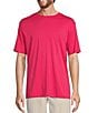 Color:Bright Pink - Image 1 - Solid Soft Washed Short Sleeve Crew Neck T-Shirt