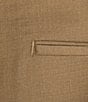 Roundtree & Yorke Luxury Gabardine Ultimate Comfort Straight Fit Flat Front Dress Pants, Color:Khaki - Image 4