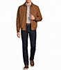 Roundtree & Yorke Suede Finish Leather Bomber Jacket - Image 3
