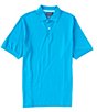 Color:Enamel Blue - Image 1 - Supima Short Sleeve Solid Polo Shirt