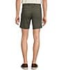Roundtree & Yorke The Cloud Collection 7#double; Flat Front Washed Chino Shorts, Color:Deep Olive - Image 2