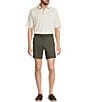 Roundtree & Yorke The Cloud Collection 7#double; Flat Front Washed Chino Shorts, Color:Deep Olive - Image 3