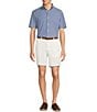 Roundtree & Yorke The Cloud Collection 8#double; Flat-Front Tech Pocket Washed Chino Shorts, Color:White - Image 5