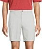 Roundtree & Yorke The Cloud Collection 8#double; Flat-Front Tech Pocket Washed Chino Shorts, Color:Glacier Gray - Image 1