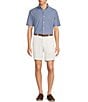 Roundtree & Yorke The Cloud Collection 8#double; Flat-Front Tech Pocket Washed Chino Shorts, Color:White - Image 3