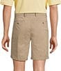 Roundtree & Yorke The Cloud Collection 8#double; Flat-Front Tech Pocket Washed Chino Shorts, Color:Khaki - Image 2