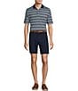 Roundtree & Yorke The Cloud Collection 8#double; Flat-Front Tech Pocket Washed Chino Shorts, Color:Dark Navy - Image 3