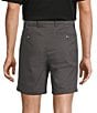Roundtree & Yorke The Cloud Collection 8#double; Flat-Front Tech Pocket Washed Chino Shorts, Color:Grey Smoke - Image 2