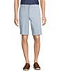 Roundtree & Yorke The Cloud Short Collection 11#double; Flat Front Washed Chino Shorts, Color:Blue - Image 1