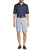 Roundtree & Yorke The Cloud Short Collection 11#double; Flat Front Washed Chino Shorts, Color:Blue - Image 3