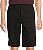 Roundtree & Yorke The Cloud Short Washed Classic Fit Flat Front 13#double; Inseam Chino Shorts, Color:Black - Image 1