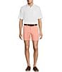 Roundtree & Yorke The Fairway Seasonal 7#double; Flat Front Performance Shorts, Color:Orange - Image 3