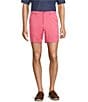 Roundtree & Yorke The Fairway Seasonal 7#double; Flat Front Performance Shorts, Color:Red - Image 1