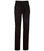 Color:Black - Image 2 - The Perfect Flat Front 5-Pocket Straight Leg Pants