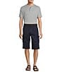 Color:Total Eclipse - Image 3 - The R&R Classic Fit 13#double; Washed Twill Cargo Shorts