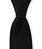 Color:Black - Image 1 - Trademark Knit Solid Traditional 2 1/4#double; Silk Tie