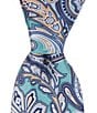 Color:Teal - Image 1 - Trademark Paisley 3 1/8#double; Woven Silk Tie